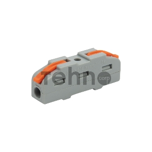 Соединительная клемма многоразовая  проходная 1 полюс, серая (0,08-4 мм²) (50 шт./уп.) REXANT