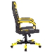 Кресло игровое Zombie GAME 17 черный/желтый текстиль/эко.кожа крестовина пластик, фото 2