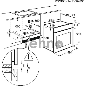 Встраиваемая электрическая духовка ELECTROLUX OEF5C50Z / SurroundCook, основной цвет - черный, утапливаемые переключатели, таймер отключения, отложенный старт, будильник, хромированные направляющие из нержавеющей стали, телескопические направляющие FlexiR
