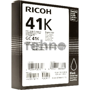 Картридж гелевый Ricoh GC 41K (2.5К) черный Aficio Aficio 3110DN/ 3110DNw/3100SNw/3110SFNw