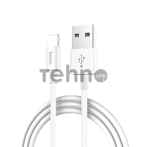 Кабель USB 2.0 hoco X23, AM/Lightning M, белый, 1м Кабель USB 2.0 hoco X23, AM/Lightning M, белый, 1м