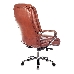 Кресло руководителя Бюрократ T-9925SL светло-коричневый Leather Eichel кожа крестовина хром, фото 4
