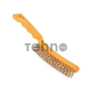 Щетка по металлу с пластиковой ручкой 4 ряд. 260 мм Kranz