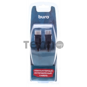 Кабель аудио-видео Buro HDMI (m)/HDMI (m) 1.8м. феррит.кольца Позолоченные контакты черный (BHP RET HDMI18)