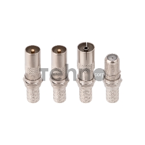 Набор с антенным телевизионным удлинителем для ТВ длиной 30 метров с F-разъемами и ТВ-переходниками REXANT