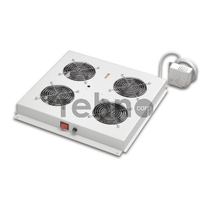 Панель вентиляторная Lande (LN-FAN-THM-4FFS-LG) 4 вент. с термостатом серый (упак.:1шт)