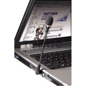 Микрофон Hama H-57152 для ноутбука гибкий кабель 17 см 3.5 мм Jack черный