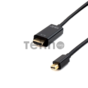 Кабель Cablexpert mDP-HDMI, 20M/19M, 1.8м, черный, позол.разъемы, пакет (CC-mDP-HDMI-6)