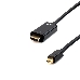 Кабель Cablexpert mDP-HDMI, 20M/19M, 1.8м, черный, позол.разъемы, пакет (CC-mDP-HDMI-6), фото 2