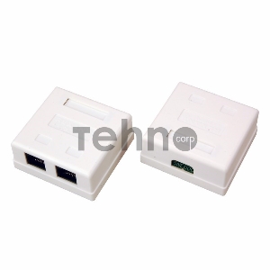 Розетка сетевая LAN, на стену, (2 гнездо 8Р8С (Rj-45), 5e кат)