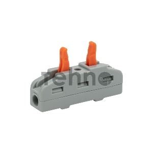 Соединительная клемма многоразовая  проходная 1 полюс, серая (0,08-4 мм²) (50 шт./уп.) REXANT