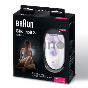 Эпилятор Braun Legs 3170 скор.:2 насад.:1 от электр.сети белый/розовый