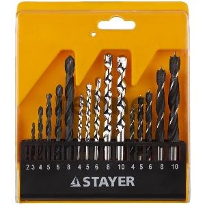 Набор сверл STAYER STANDARd29720-H16  комби.дер/мет/бет 16шт.