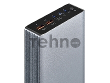 Мобильный аккумулятор Digma DG-PD-30000-SLV QC 3.0 Li-Pol 30000mAh 3A серебристый 2xUSB