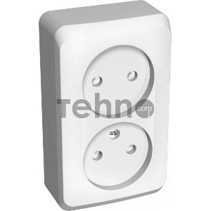 Розетка 2-м ОП Этюд 16А IP20 защ. шторки без заземл. бел. SchE PA16-006B