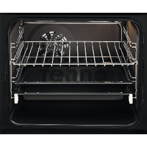 Встраиваемая электрическая духовка ELECTROLUX OEF5C50Z / SurroundCook, основной цвет - черный, утапливаемые переключатели, таймер отключения, отложенный старт, будильник, хромированные направляющие из нержавеющей стали, телескопические направляющие FlexiR