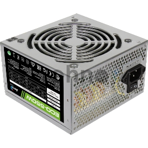 Блок питания Aerocool 550W Retail ECO-550W ATX v2.3 Haswell, fan 12cm, 400mm cable, power cord, 20+4P, 12V 4+4P, 1x PCI-E 6+2P, 4x SATA, 3x PATA, 1x F