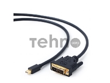 Кабель mDP-DVI Cablexpert CC-mDPM-DVIM-6, 20M/25M, 1.8м, черный, позол.разъемы, пакет