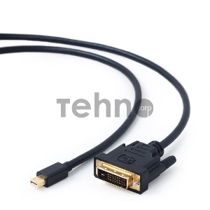 Кабель mDP-DVI Cablexpert CC-mDPM-DVIM-6, 20M/25M, 1.8м, черный, позол.разъемы, пакет