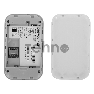 Модем 3G/4G Digma Mobile WiFi DMW1880 USB Wi-Fi Firewall +Router внешний белый