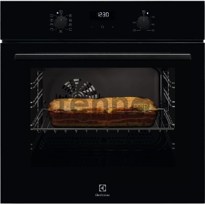 Встраиваемая электрическая духовка ELECTROLUX OEF5C50Z / SurroundCook, основной цвет - черный, утапливаемые переключатели, таймер отключения, отложенный старт, будильник, хромированные направляющие из нержавеющей стали, телескопические направляющие FlexiR