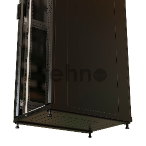 Шкаф серверный WRline (WR-TT-3261-AS-RAL9004) напольный 32U 600x1000мм пер.дв.стекл задн.дв.стал.лист 2 бок.пан. 800кг черный 910мм 1610мм IP20 сталь