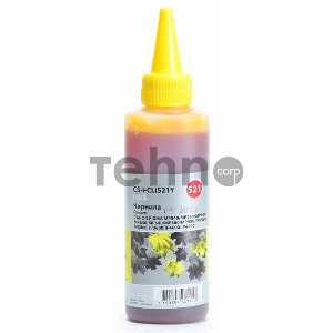 Чернила Cactus CS-I-CLI521Y желтый (100мл) CANON PIXMA MP540/MP550/MP620/MP630/MP640/MP660