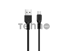 Кабель USB 2.0 hoco X13, AM/microBM, черный, 1м