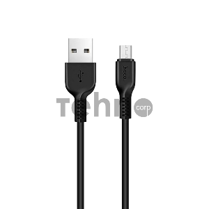 Кабель USB 2.0 hoco X13, AM/microBM, черный, 1м