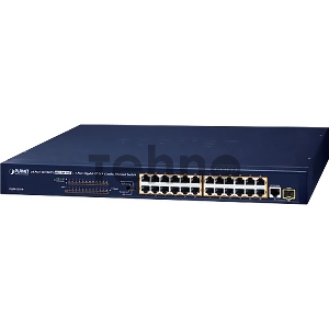 Коммутатор PLANET FGSW-2511P 24-Port 10/100TX 802.3at PoE + 1-Port Gigabit TP/SFP combo Ethernet Switch (190W PoE Budget, Standard/VLAN/QoS/Extend mode)