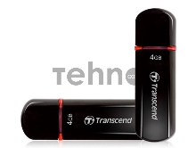 Флеш Диск Transcend 4GB JetFlash 600, USB 2.0, Черный/Красный