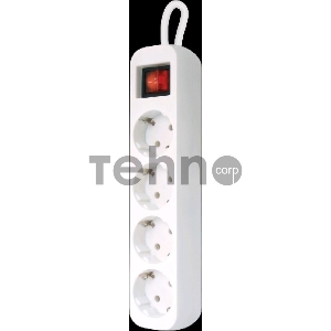Удлинитель Defender S418 белый 1.8 м, 4 розетки