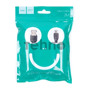 Кабель USB 2.0 hoco X13, AM/microBM, черный, 1м