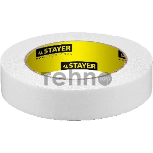 Двухсторонняя клейкая лента на вспененной основе, STAYER Professional 12231-25-05, белая, 25мм х 5м
