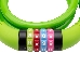 Тросовый кодовый замок взломостойкий для велосипедов и колясок 100 см зеленый, фото 2