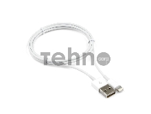 Кабель USB Cablexpert CC-USB-AP2MWP AM/Apple, для iPhone5/6 Lightning, 1м, белый, пакет