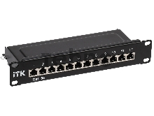 Патч-панель IEK ITK 1U кат.5E STP 12 портов 10
