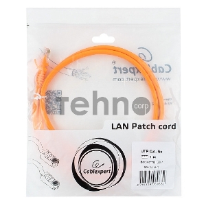 Патч-корд UTP Gembird кат. 5e, 1м, литой, многожил. (оранжевый)