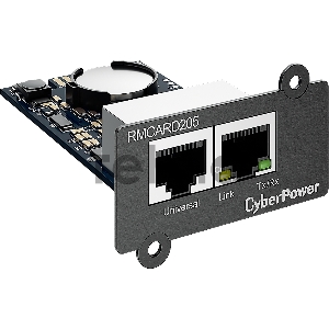 Карта удаленного управления CyberPower SNMP для источника бесперебойного питания серий OL, OLS, PR, OR, ПО PowerPanel® Business Edition, совместимость с ENVIROSENSOR, 0.15х0.15х0.07м., 0.2кг. Remote management SNMP card for OL, OLS, PR, OR series UPSs, Po