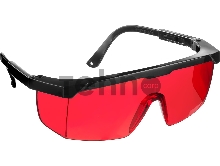Защитные красные очки STAYER PRO-5 монолинза с дополнительной боковой защитой, открытого типа