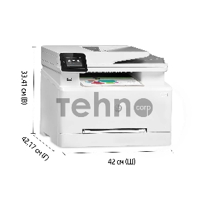 МФУ HP Color LaserJet Pro M283fdw <7KW75A> принтер/сканер/копир/факс, A4, 21/21 стр/мин, ADF, дуплекс, USB, LAN, WiFi