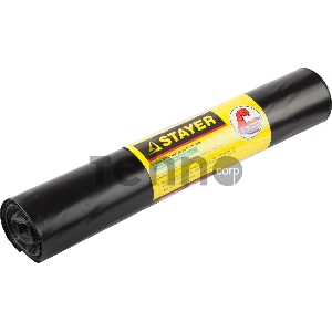 Мешки для строительного мусора STAYER Comfort, особопрочные, черные, 120л, 10ш 39157-120