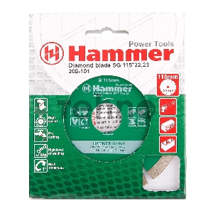 Диск алмазный Hammerflex 206-101 DB SG 115*22мм  сегментный