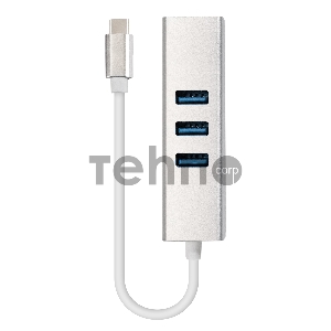 Кабель-адаптер ExeGate EXE-77C-45 (USB3.0 Type C --> 3xUSB3.0 + 1xRJ45 UTP 1000Mbps RLT8153)