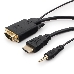 Кабель Cablexpert HDMI-VGA 19M/15M + 3.5Jack, 1.8м, черный, позол.разъемы, пакет (A-HDMI-VGA-03-6), фото 5
