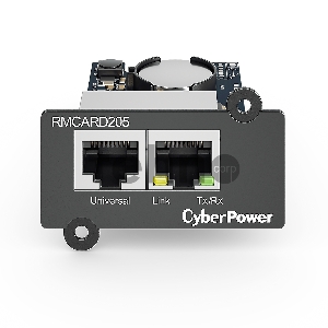 Карта удаленного управления CyberPower SNMP для источника бесперебойного питания серий OL, OLS, PR, OR, ПО PowerPanel® Business Edition, совместимость с ENVIROSENSOR, 0.15х0.15х0.07м., 0.2кг. Remote management SNMP card for OL, OLS, PR, OR series UPSs, Po