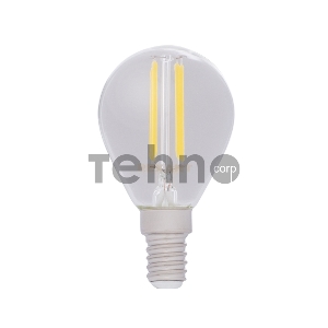 Лампа филаментная REXANT Шарик GL45 7.5 Вт 600 Лм 4000K E14 прозрачная колба