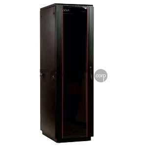 Шкаф телекоммуникационный напольный ЦМО ШТК-М, IP20, 42U, 2030х800х1000 мм (ВхШхГ), дверь: тонированное стекло, цвет: чёрный