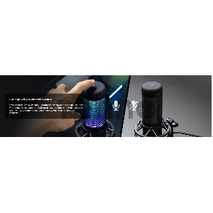 Микрофон проводной HyperX QuadCast S 3м черный