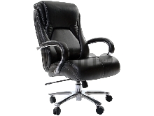 Кресло Chairman 402 чёрное Офисное кресло (натуральная кожа, ромированный металл, газпатрон 4 кл, ролики BIFMA 5,1, механизм качания)